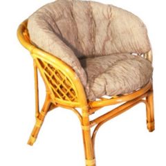 Кресло Багама, подушки светлые полные шенил (Мёд) в Тарко-Сале - tarko-sale.mebel24.online | фото