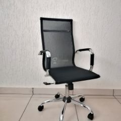 Кресло Barneo K-111H для персонала (черная сетка) в Тарко-Сале - tarko-sale.mebel24.online | фото