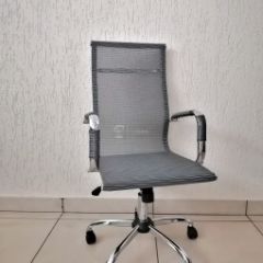 Кресло Barneo K-111H для персонала (серая сетка) в Тарко-Сале - tarko-sale.mebel24.online | фото