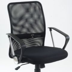 Кресло Barneo K-147 для персонала (черная ткань и сетка) в Тарко-Сале - tarko-sale.mebel24.online | фото 6
