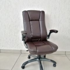 Кресло Barneo K-24 для руководителя (коричневая экокожа) в Тарко-Сале - tarko-sale.mebel24.online | фото
