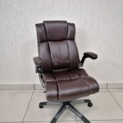 Кресло Barneo K-44 для руководителя (коричневая экокожа) в Тарко-Сале - tarko-sale.mebel24.online | фото