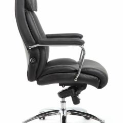 Кресло BRABIX PREMIUM "Phaeton EX-502" (кожа с компаньоном, хром, черное) 530882 в Тарко-Сале - tarko-sale.mebel24.online | фото 3