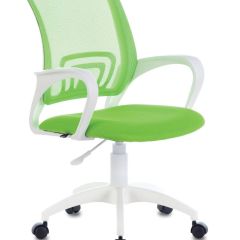 Кресло BRABIX "Fly MG-396W", пластик белый, сетка, салатовое, 532403 в Тарко-Сале - tarko-sale.mebel24.online | фото