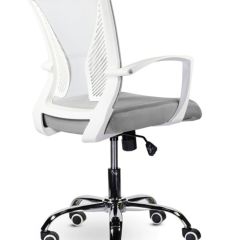Кресло BRABIX "Wings MG-306" (пластик белый, хром, сетка, серое) 532012 в Тарко-Сале - tarko-sale.mebel24.online | фото 4