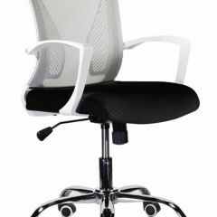 Кресло BRABIX "Wings MG-306" (пластик белый, хром, сетка, серое/черное) 532010 в Тарко-Сале - tarko-sale.mebel24.online | фото
