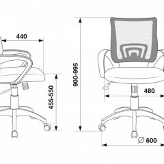 Кресло Бюрократ CH-695N/BL/TW-11 синий TW-05 черный TW-11 в Тарко-Сале - tarko-sale.mebel24.online | фото 4