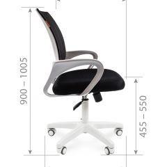 Кресло для оператора CHAIRMAN 696 white (ткань TW-10/сетка TW-05) в Тарко-Сале - tarko-sale.mebel24.online | фото 7