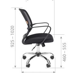 Кресло для оператора CHAIRMAN 698 хром (ткань TW 10/сетка TW 05) в Тарко-Сале - tarko-sale.mebel24.online | фото 7