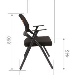 Кресло для посетителей CHAIRMAN NEXX (ткань стандарт черный/сетка DW-61) в Тарко-Сале - tarko-sale.mebel24.online | фото 7