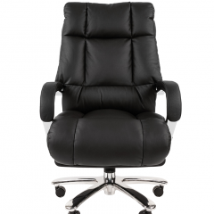 Кресло для руководителя CHAIRMAN 405 (Кожа) Черное в Тарко-Сале - tarko-sale.mebel24.online | фото 1