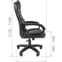 Кресло для руководителя  CHAIRMAN 432 (Экокожа черная) в Тарко-Сале - tarko-sale.mebel24.online | фото 5