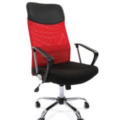 Кресло для руководителя CHAIRMAN 610 N (15-21 черный/сетка красный) в Тарко-Сале - tarko-sale.mebel24.online | фото