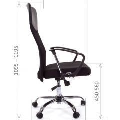 Кресло для руководителя CHAIRMAN 610 N (15-21 черный/сетка синий) в Тарко-Сале - tarko-sale.mebel24.online | фото 3