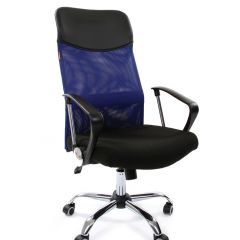 Кресло для руководителя CHAIRMAN 610 N (15-21 черный/сетка синий) в Тарко-Сале - tarko-sale.mebel24.online | фото