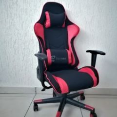 Кресло геймерское Barneo K-50 (черная сетка красные вставки) в Тарко-Сале - tarko-sale.mebel24.online | фото