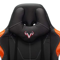 Кресло игровое Бюрократ VIKING 5 AERO ORANGE черный/оранжевый в Тарко-Сале - tarko-sale.mebel24.online | фото 6