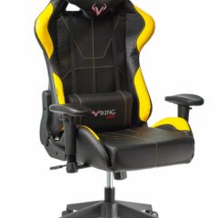 Кресло игровое Бюрократ VIKING 5 AERO YELLOW черный/желтый в Тарко-Сале - tarko-sale.mebel24.online | фото