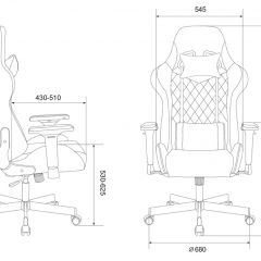 Кресло игровое Бюрократ VIKING 7 KNIGHT BR FABRIC коричневый/бежевый в Тарко-Сале - tarko-sale.mebel24.online | фото 4