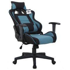 Кресло компьютерное BRABIX "GT Racer GM-100" (черное/голубое) 531818 в Тарко-Сале - tarko-sale.mebel24.online | фото 4
