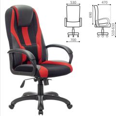 Кресло компьютерное BRABIX PREMIUM "Rapid GM-102" (экокожа/ткань, черное/красное) 532107 в Тарко-Сале - tarko-sale.mebel24.online | фото 2