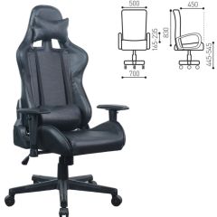 Кресло компьютерное BRABIX "GT Carbon GM-115" (две подушки, экокожа, черное) 531932 в Тарко-Сале - tarko-sale.mebel24.online | фото 5