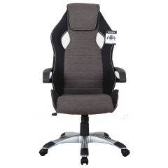 Кресло компьютерное BRABIX Techno GM-002 (ткань) черное/серое, вставки белые (531815) в Тарко-Сале - tarko-sale.mebel24.online | фото 3