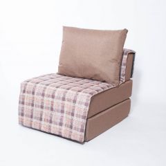 Кресло-кровать бескаркасное Харви (коричневый-квадро беж) в Тарко-Сале - tarko-sale.mebel24.online | фото