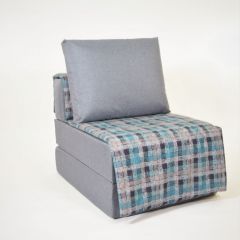 Кресло-кровать бескаркасное Харви (серый-квадро азур) в Тарко-Сале - tarko-sale.mebel24.online | фото