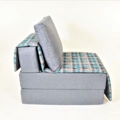 Кресло-кровать бескаркасное Харви (серый-квадро азур) в Тарко-Сале - tarko-sale.mebel24.online | фото 3