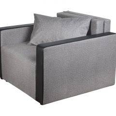 Кресло-кровать Милена с подлокотниками (серый) Велюр в Тарко-Сале - tarko-sale.mebel24.online | фото