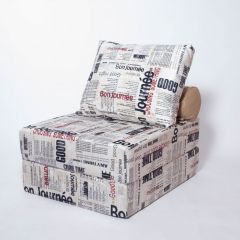 Кресло-кровать-пуф бескаркасное Прайм (Газета) в Тарко-Сале - tarko-sale.mebel24.online | фото