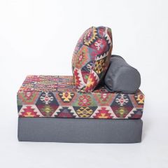 Кресло-кровать-пуф бескаркасное Прайм (мехико серый-графит) в Тарко-Сале - tarko-sale.mebel24.online | фото