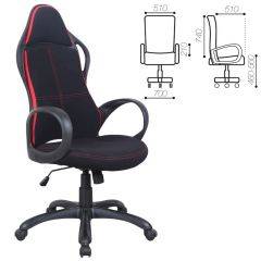 Кресло офисное BRABIX PREMIUM "Force EX-516" (ткань черное/вставки красные) 531571 в Тарко-Сале - tarko-sale.mebel24.online | фото 1