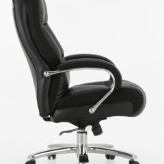 Кресло офисное BRABIX PREMIUM "Bomer HD-007" (рециклированная кожа, хром, черное) 531939 в Тарко-Сале - tarko-sale.mebel24.online | фото 3