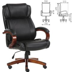 Кресло офисное BRABIX PREMIUM "Magnum EX-701" (дерево, рециклированная кожа, черное) 531827 в Тарко-Сале - tarko-sale.mebel24.online | фото 2