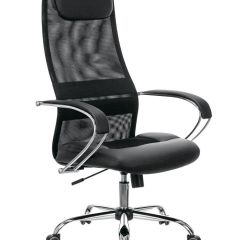 Кресло офисное BRABIX PREMIUM "Stalker EX-608 CH" (хром, ткань-сетка/кожзам, черное) 532091 в Тарко-Сале - tarko-sale.mebel24.online | фото