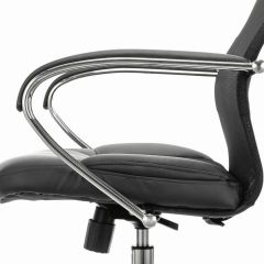 Кресло офисное BRABIX PREMIUM "Stalker EX-608 CH" (хром, ткань-сетка/кожзам, черное) 532091 в Тарко-Сале - tarko-sale.mebel24.online | фото 4