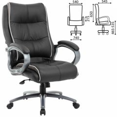 Кресло офисное BRABIX PREMIUM "Strong HD-009" (экокожа черная, ткань серая) 531945 в Тарко-Сале - tarko-sale.mebel24.online | фото 2