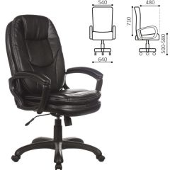 Кресло офисное BRABIX PREMIUM "Trend EX-568" (экокожа, черное) 532100 в Тарко-Сале - tarko-sale.mebel24.online | фото 2