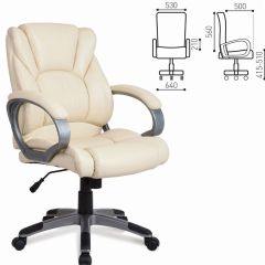 Кресло офисное BRABIX "Eldorado EX-504", экокожа, бежевое, 531167 в Тарко-Сале - tarko-sale.mebel24.online | фото 3