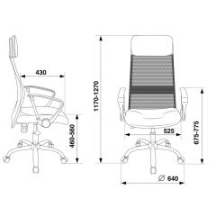 Кресло руководителя Бюрократ KB-6N/SL/B/TW-11 черный в Тарко-Сале - tarko-sale.mebel24.online | фото 4