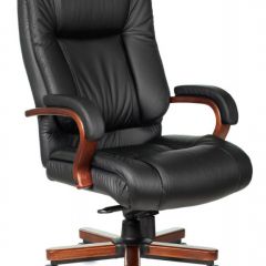 Кресло руководителя Бюрократ T-9925WALNUT/BLACK в Тарко-Сале - tarko-sale.mebel24.online | фото