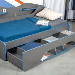 Кровать 11.03 Индиго + орт. основание (900*2000) в Тарко-Сале - tarko-sale.mebel24.online | фото 2