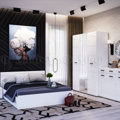 НЭНСИ NEW Кровать 1,4 м с ПМ (Белый глянец холодный/Белый) в Тарко-Сале - tarko-sale.mebel24.online | фото 2