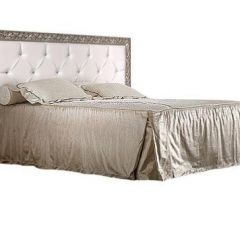 Кровать 2-х спальная(1,4 м) Тиффани штрих-лак/серебро с мягким изголовьем с подъемным механизмом (ТФКР140-2[3]) в Тарко-Сале - tarko-sale.mebel24.online | фото