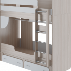 Кровать 2-х ярусная ОСТИН М25 (ЯШС/Белый) в Тарко-Сале - tarko-sale.mebel24.online | фото 2