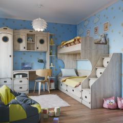 Кровать 2-х ярусная с лестницей НКМ Мираж-1 в Тарко-Сале - tarko-sale.mebel24.online | фото 3