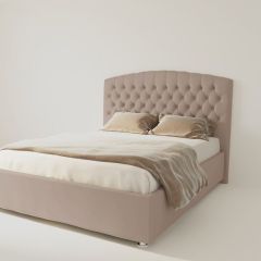 Кровать Берлин без основания 1400 (велюр серый) в Тарко-Сале - tarko-sale.mebel24.online | фото