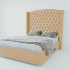 Кровать Берлин ЛЮКС с ПМ 900 (экокожа бежевая) в Тарко-Сале - tarko-sale.mebel24.online | фото 2